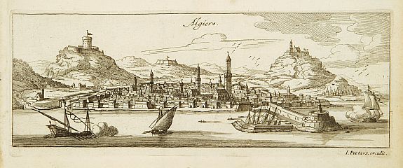 PEETERS,J., Algiers. (Panoramic view of Algiers), antique map, old maps