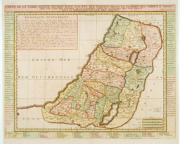 CHATELAIN, H., Carte de la Terre Sainte Divisée dans toutes ses. . ., antique map, old maps