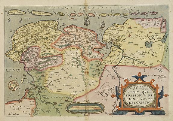 ORTELIUS, A., Oost ende West Vrieslandte beschryvinghe., antique map, old maps