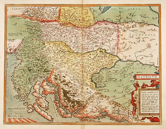 ORTELIUS, A., Illyricum., antique map, old maps