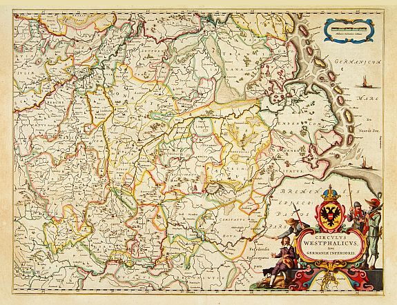 BLAEU, W., Circulus Westphalicus sive Germaniae Inferioris., antique map, old maps