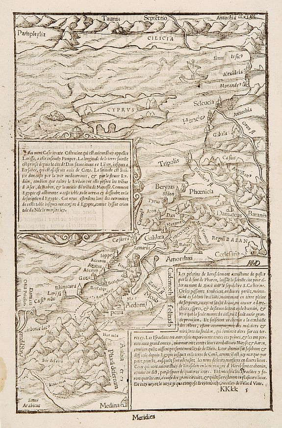 MÜNSTER,S, No title (Holy Land), antique map, old maps