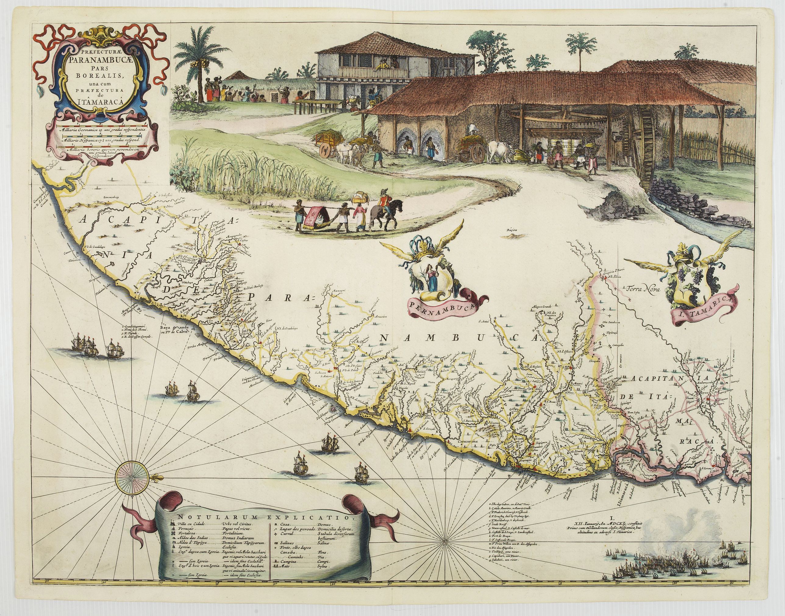 HONDIUS,H., Chili., antique map, old maps