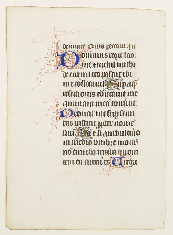 ANONYMOUS, Book of Hours, Manuscript leaf on vellum, antique map, old maps