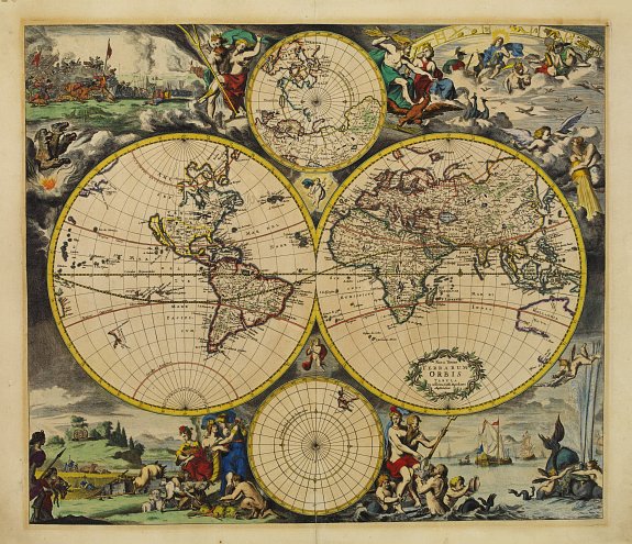 DANCKERTS, J., Nova Totius Terrarum Orbis Tabula. . ., antique map, old maps
