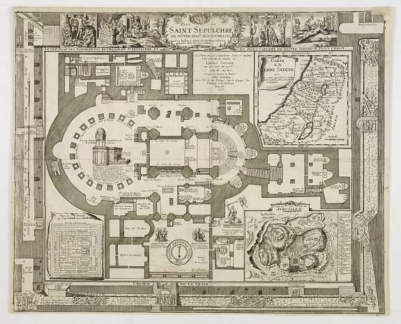 DE FER,N., Plan du Saint Sepulchre.., antique map, old maps