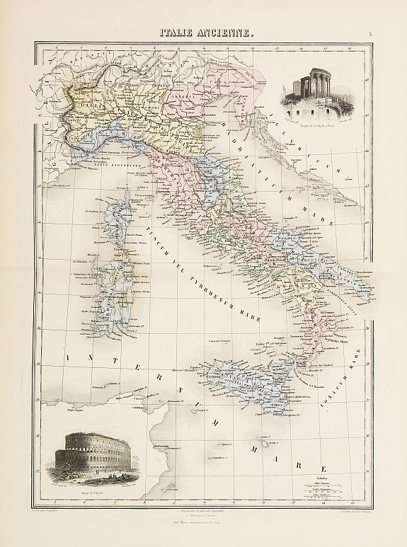 MIGEON, J., Italie Ancienne., antique map, old maps