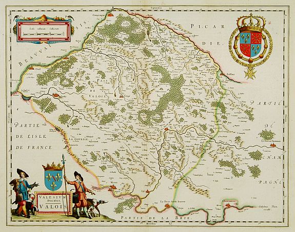 BLAEU,W., Vale Sium Ducatus. Valois, antique map, old maps