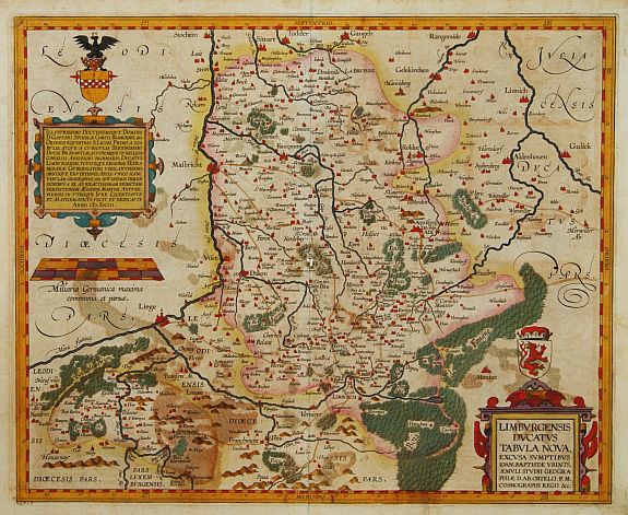 ORTELIUS,A./ VRIENTS,J.B., Limburgensis Ducatus Tabula Nova.., antique map, old maps