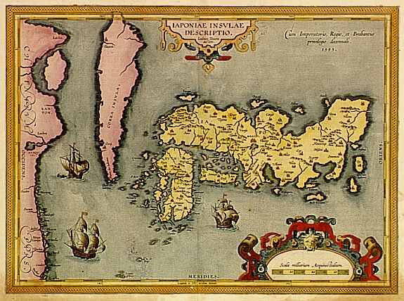 ORTELIUS,A., Japoniae insulae descriptio., antique map, old maps