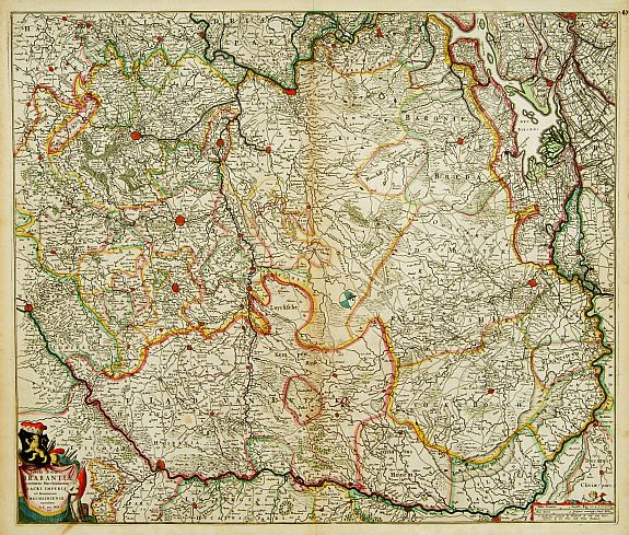 DE WIT,F, Ducatus Brabantiae Continens Marchionatum Sacri Imperii.., antique map, old maps