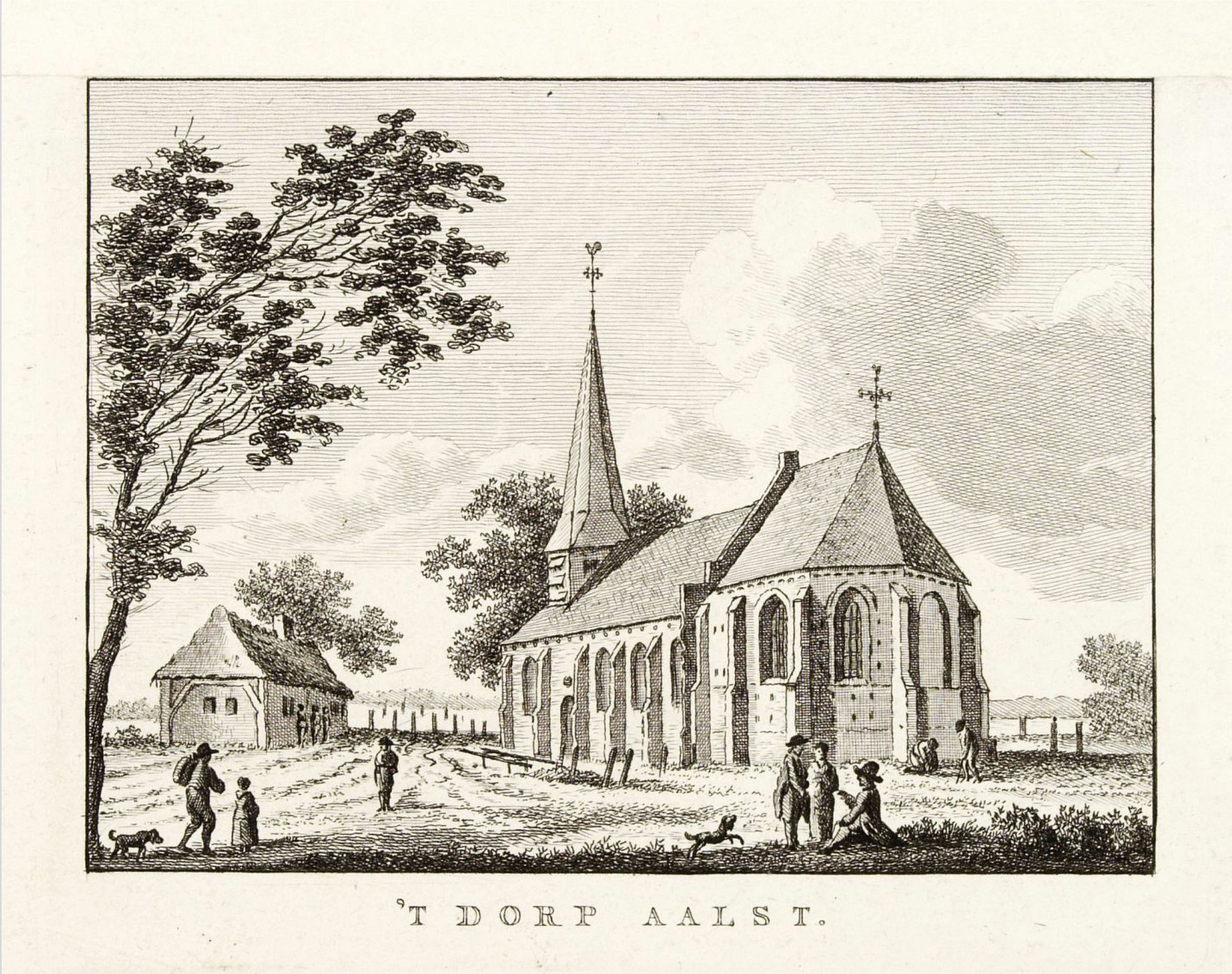 BULTHUIS, J., 't dorp Aalst., antique map, old maps