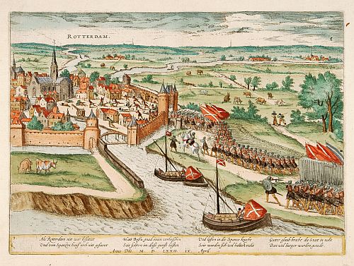 HOGENBERG,F., Als Rotterdam nitt was besatzt.., antique map, old maps