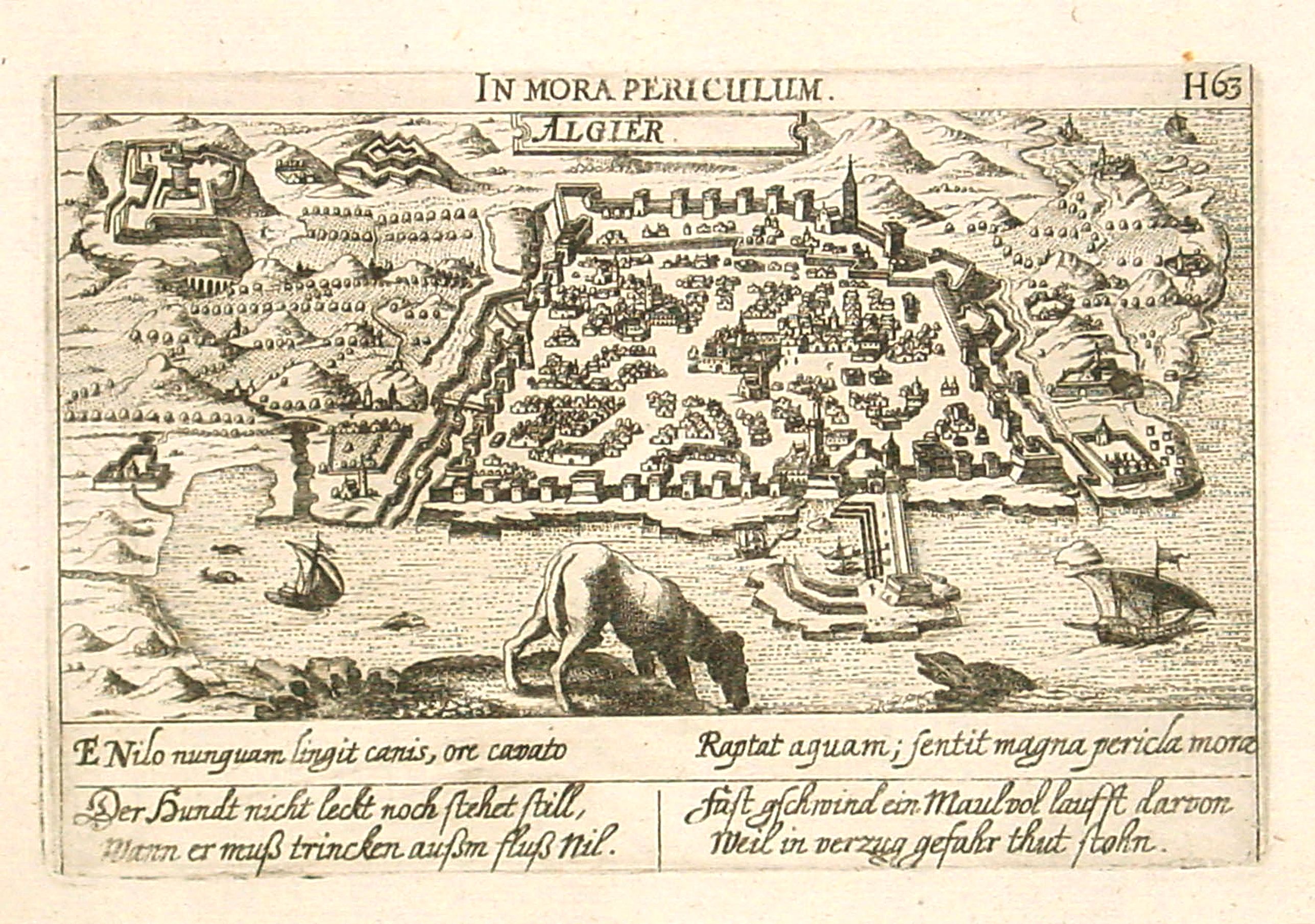 MEISNER, D., Algier., antique map, old maps