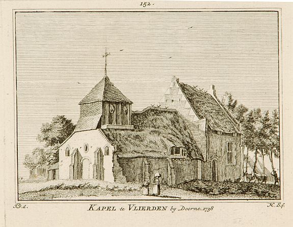 SPILMAN, H., Kapel van Vlierden., antique map, old maps