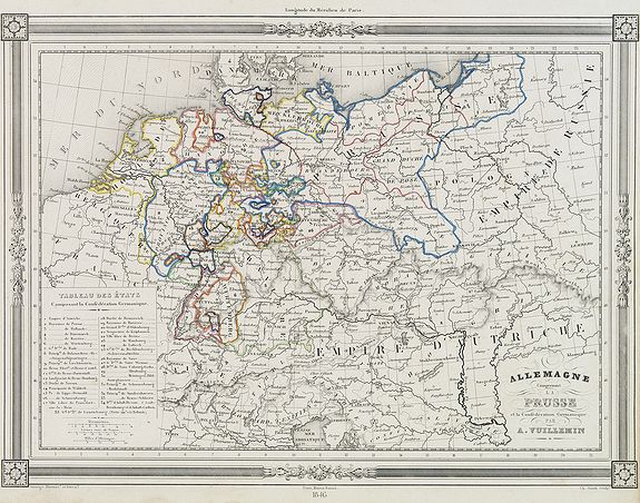 BASSET, Allemagne., antique map, old maps