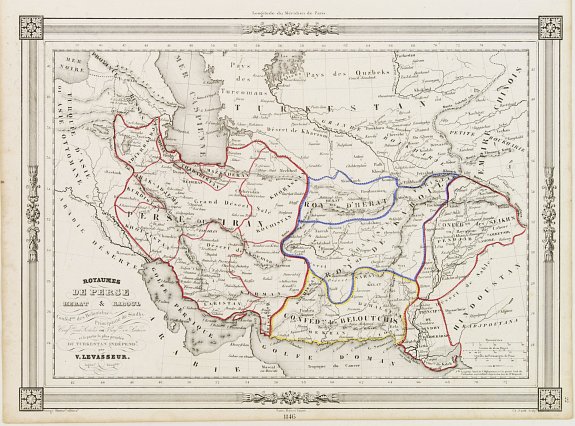 BASSET, Royaumes de Perse Heart & Kaboul.., antique map, old maps
