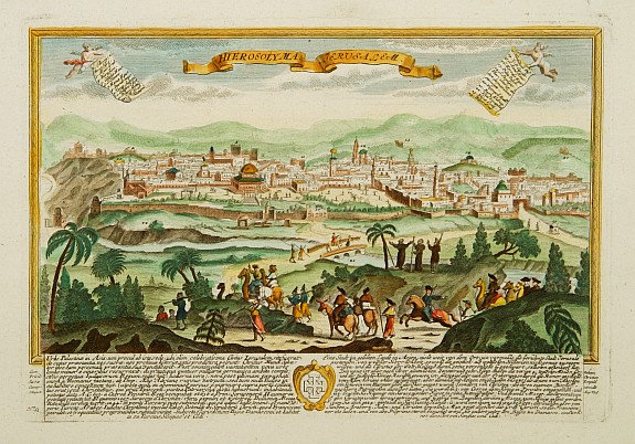 LEOPOLD,J.C., Hierosolyma. - Jerusalem, antique map, old maps