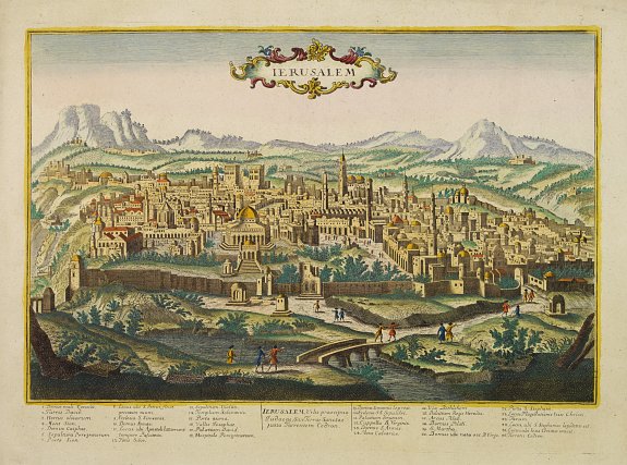 ANONYMOUS, Ierusalem., antique map, old maps