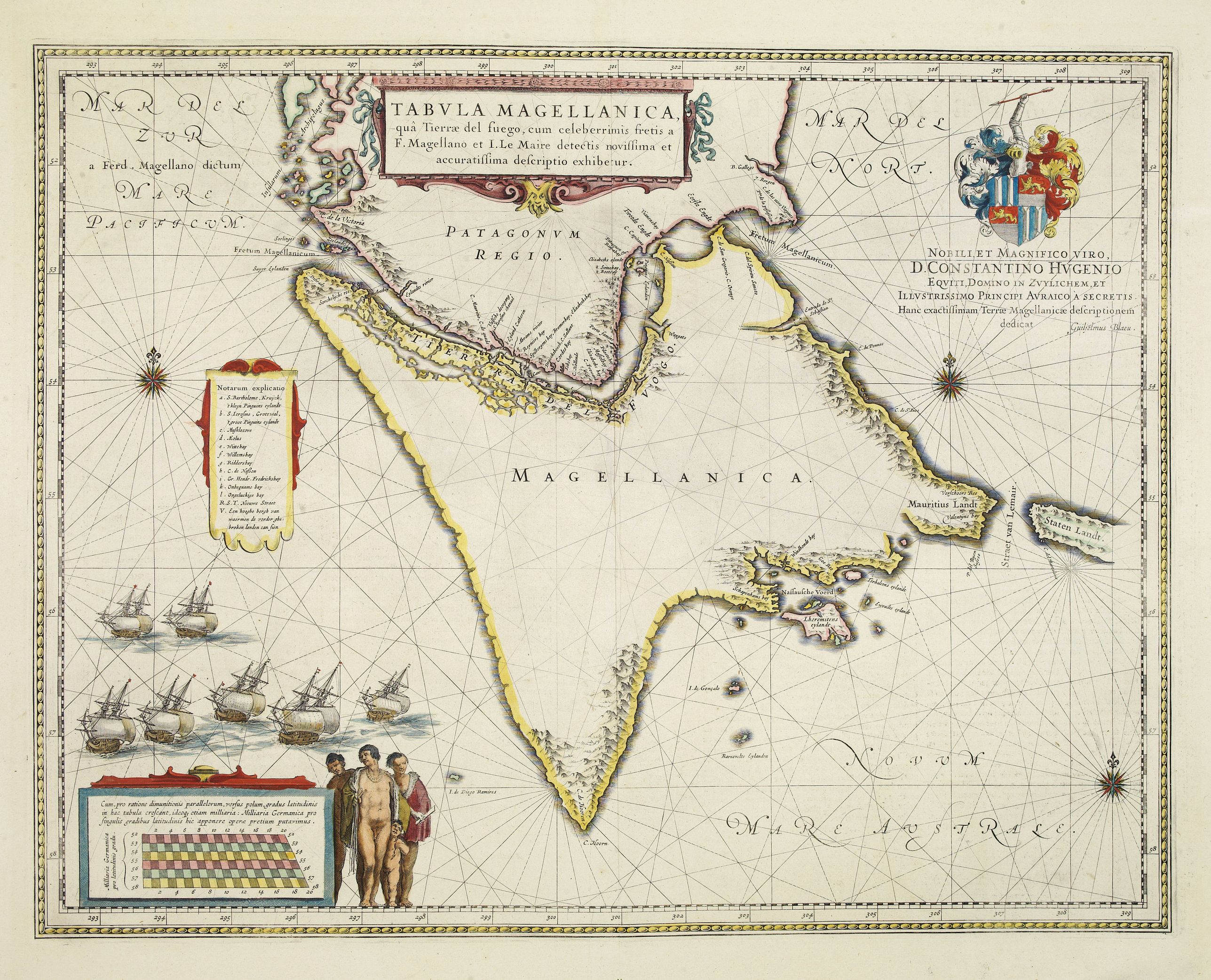 BLAEU, J., Tabula Magellanica., antique map, old maps