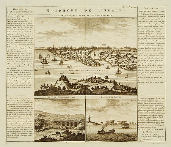 CHATELAIN,H., Bosphore de Thrace.., antique map, old maps