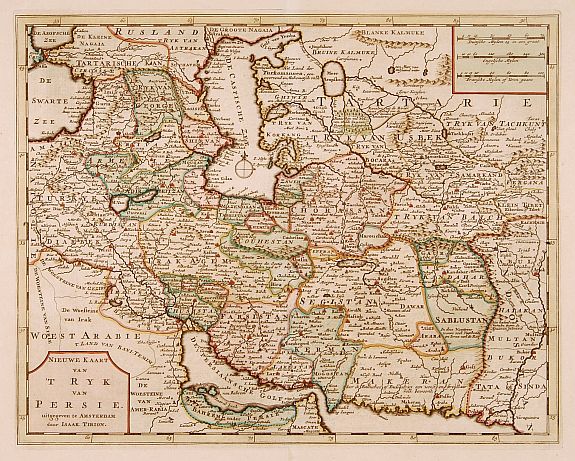 TIRION,I., Nieuwe kaart van 't Ryk van Persie., antique map, old maps
