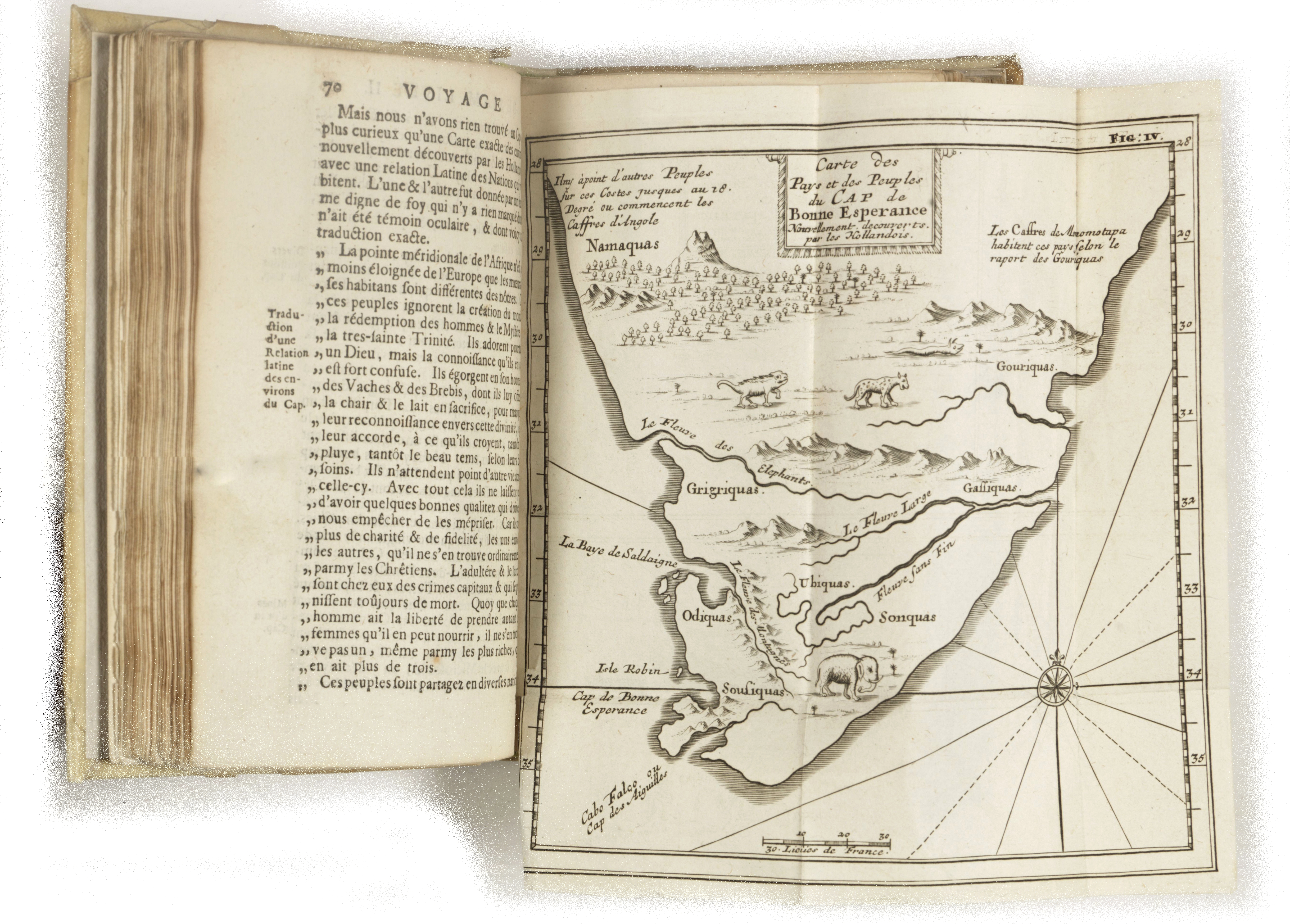 TACHARD, G / Abbé DE CHOISY, F.T., Voyage de Siam des pères jesuites envoyés par le roy, aux Indes & à la Chine., antique map, old maps