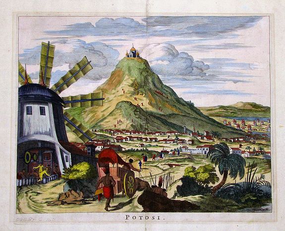 OGILBY, J., POTOSI, antique map, old maps