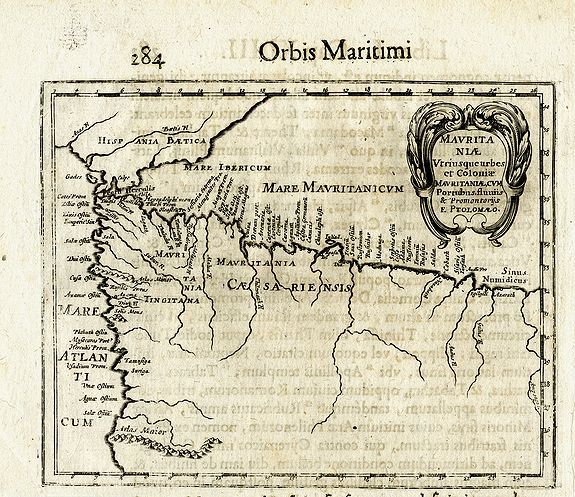 MORISOT, C. B., MAURITANIAE, antique map, old maps