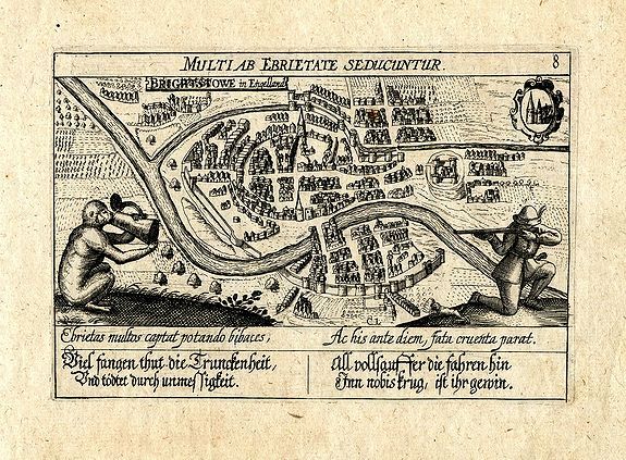 MEISNER, D., Brightstowe in Engelland (Bristol), antique map, old maps