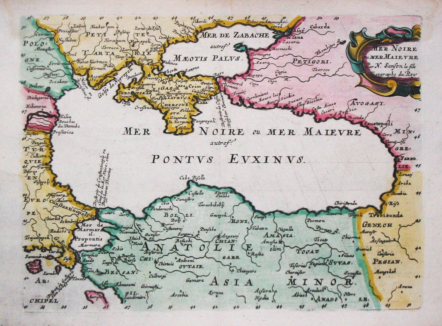 SANSON, N., Mer Noire ou Mer Maievre., antique map, old maps