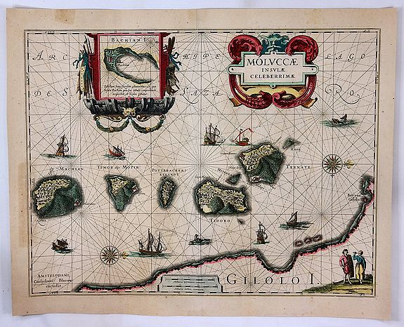 BLAEU, W., Moluccae Insulae Celeberrimae., antique map, old maps