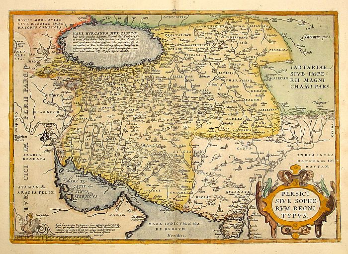 ORTELIUS, A., Persici sive Sophorum Regni Typus., antique map, old maps
