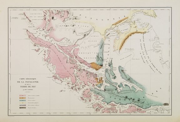 GRANGE,J., Carte .. De la Patagonie et de la Terre de Feu.., antique map, old maps
