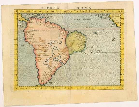 RUSCELLI, G., Tierra Nova., antique map, old maps