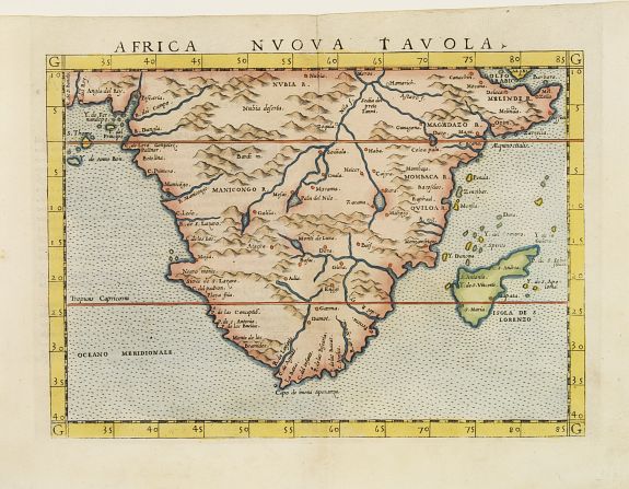 RUSCELLI, G., Africa nuova tavola., antique map, old maps