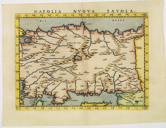 RUSCELLI, G., Natolia nuova tavola., antique map, old maps
