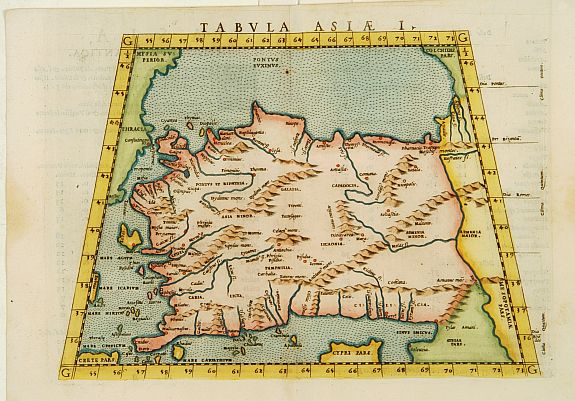 RUSCELLI, G., Tabula Asiae I., antique map, old maps