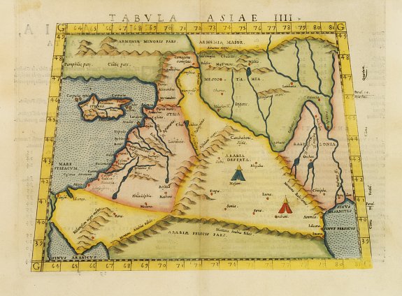 RUSCELLI, G., Tabula Asiae IIII., antique map, old maps