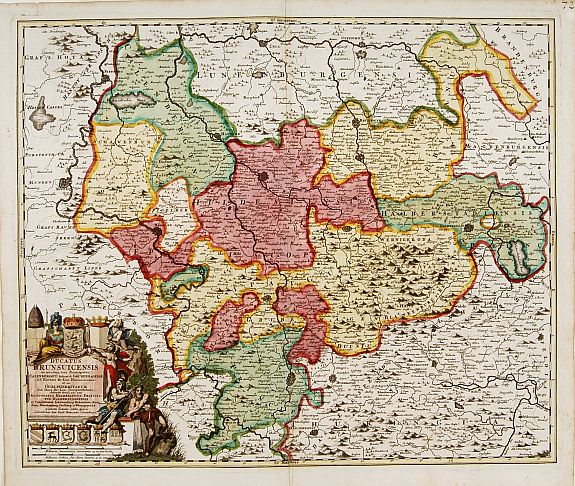 HOMANN, J.B., Ducatus Brunsuicensis.., antique map, old maps