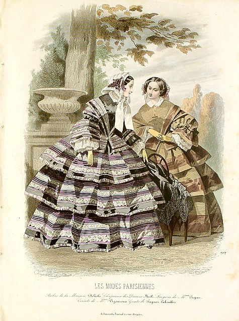 LES MODES PARISIENNES, Paris fashion plate. (697), antique map, old maps