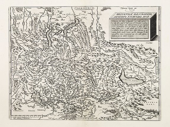 ORTELIUS,A., Helvetiae descriptio., antique map, old maps