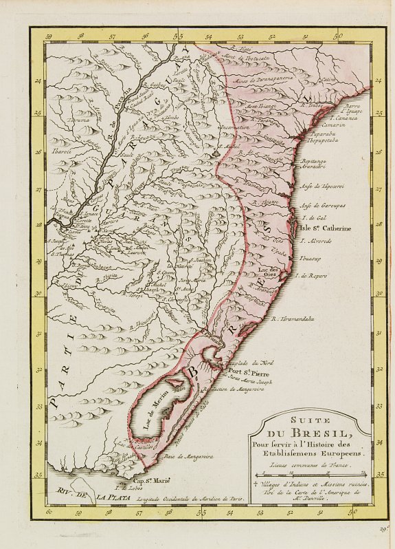 HARREVELT, E.van/ CHANGUION, D.J., Suite du Bresil .., antique map, old maps