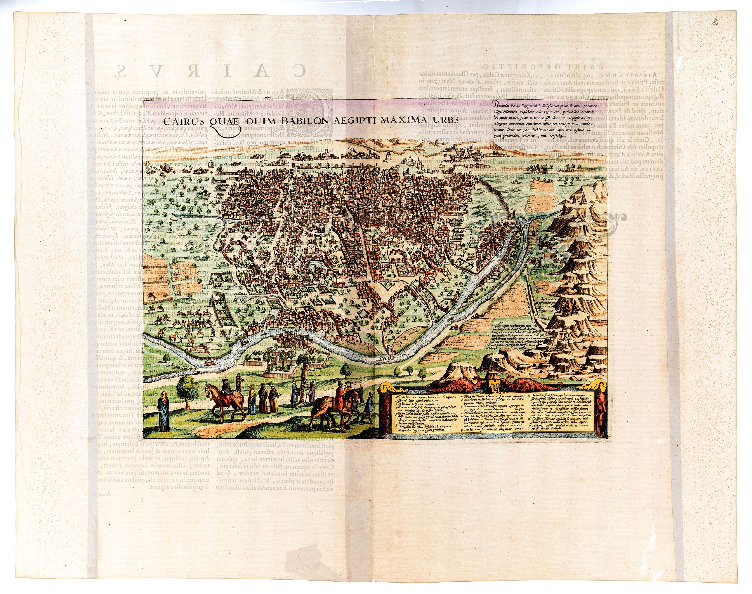 BRAUN & HOGENBERG., (Cairo). Cairus Quae Olim Babilon Aegipti Maxima Urbs., antique map, old maps