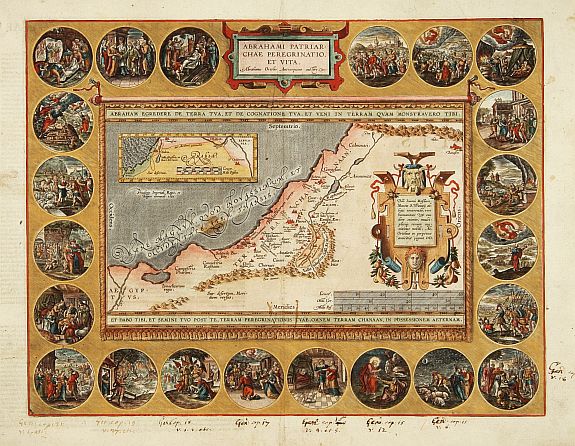 ORTELIUS,A., Abrahami Patriarchae Peregrinatio et Vita., antique map, old maps