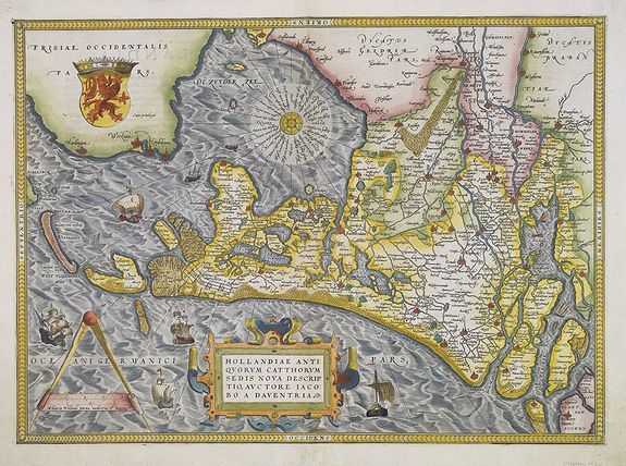 ORTELIUS, A., Hollandiae Antiquorum., antique map, old maps