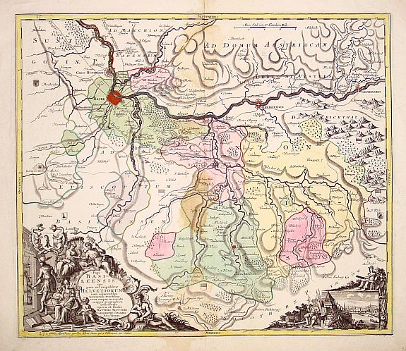 SEUTTER, M., Pagi Basileensis qui pars est reipublicae Helvetiorum.., antique map, old maps