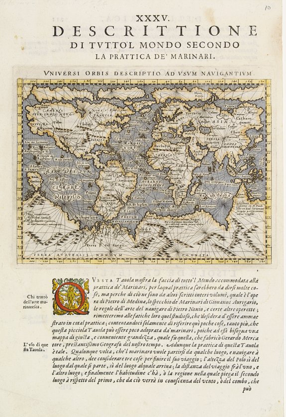 PORRO,G./ MAGINI,G., Universi Orbis Descriptio ad usum navigantium., antique map, old maps