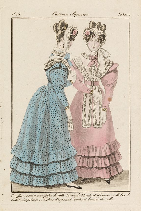 COSTUME PARISIEN, Coiffures ornées d'un fichu. . . (2420), antique map, old maps