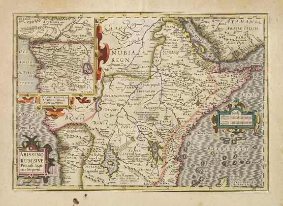 MERCATOR,G./ HONDIUS,J., Abissinorum sive Pretiosi Joannis Imperiu., antique map, old maps